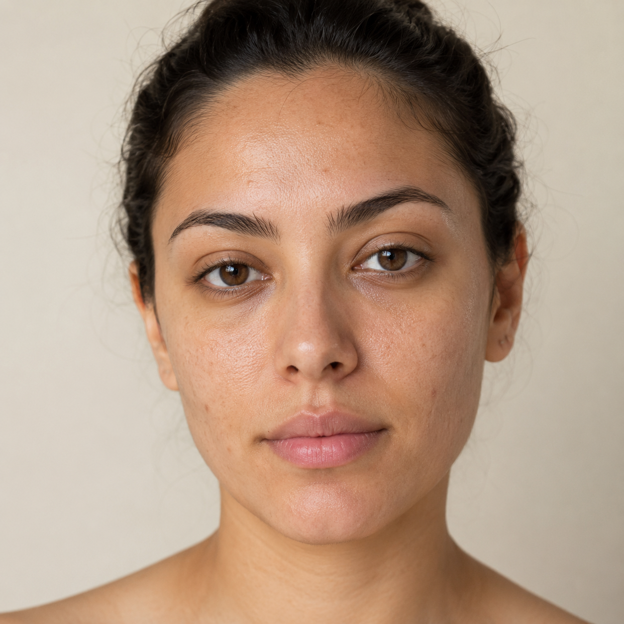 Peau avant la routine Belfia